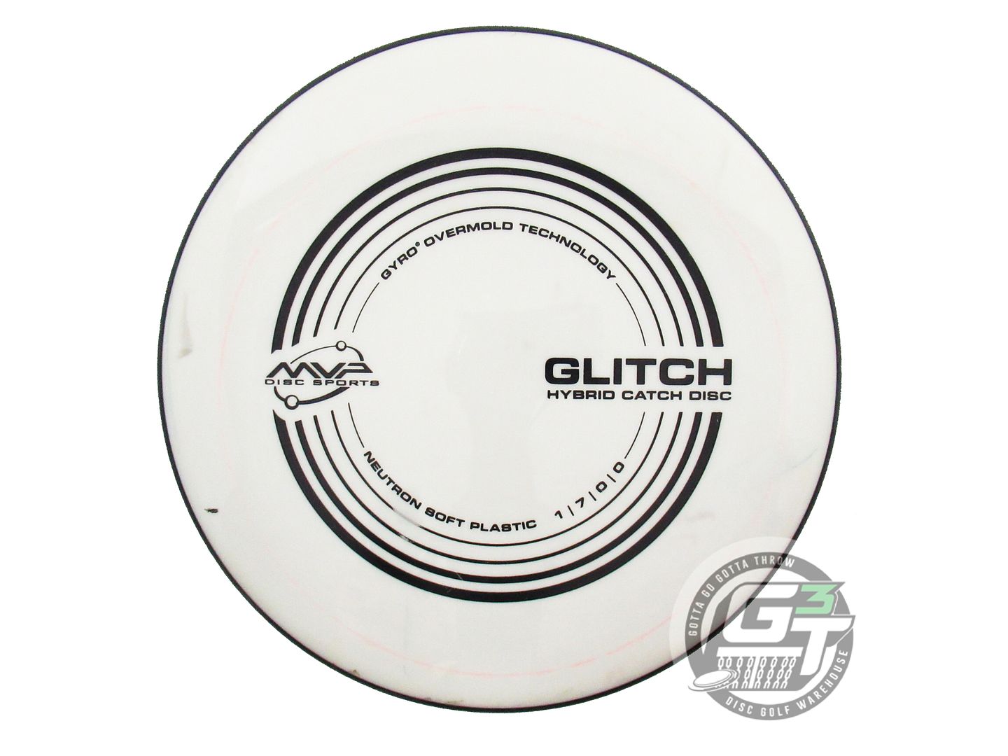 USED MVP Disc Sports Classic Neutron Soft Glitch 143g White Putter Golf Disc