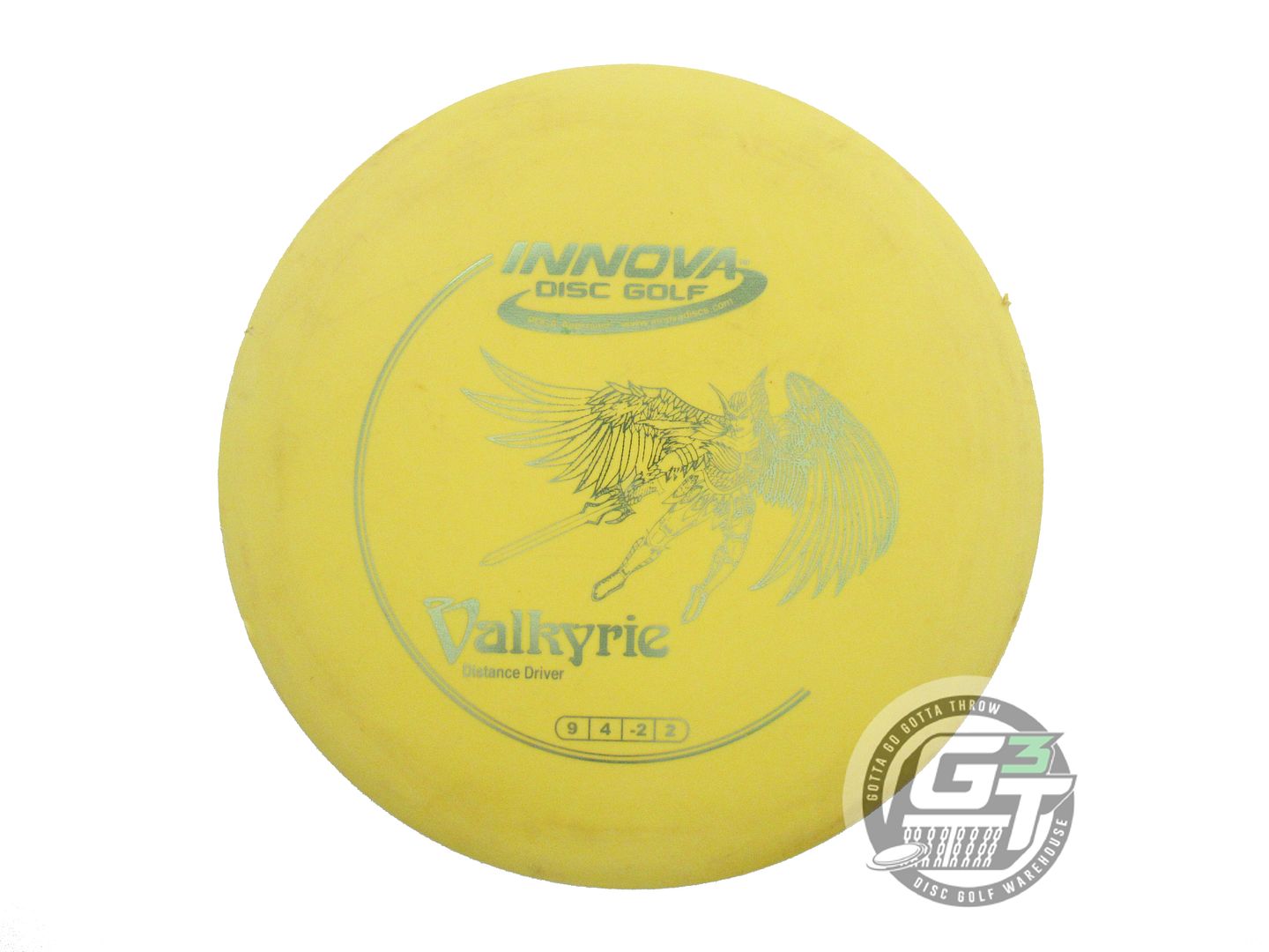 USED Innova DX Valkyrie 175g Yellow Lime Foil Distance Driver Golf Disc