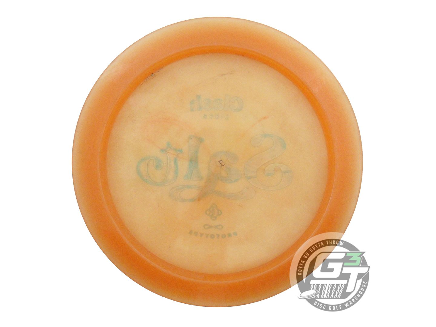 USED Clash Discs PROTOTYPE Steady Salt 173g Orange Aqua Foil Driver Golf Disc