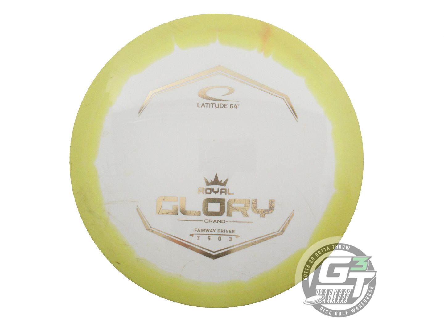 USED Latitude 64 Royal Grand Orbit Glory 173g Yellow-White Fairway Driver Disc