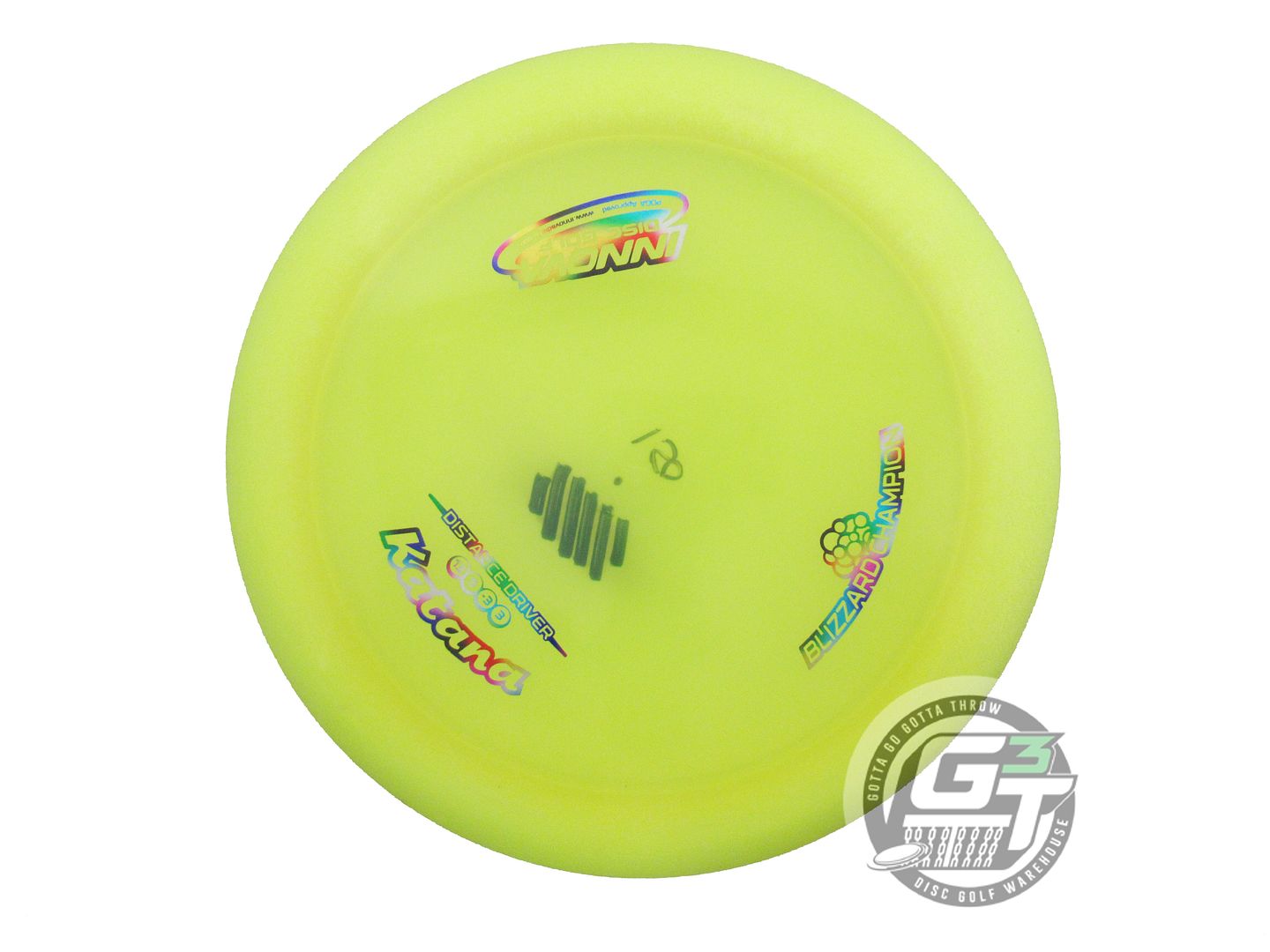 USED Innova Blizzard Katana 150g Yellow Rainbow Foil A Distance Driver Golf Disc