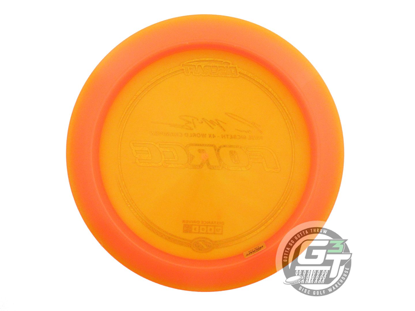 NOS Discraft [McBETH] Z Force 174g Orange Orange Foil Distance Driver Golf Disc