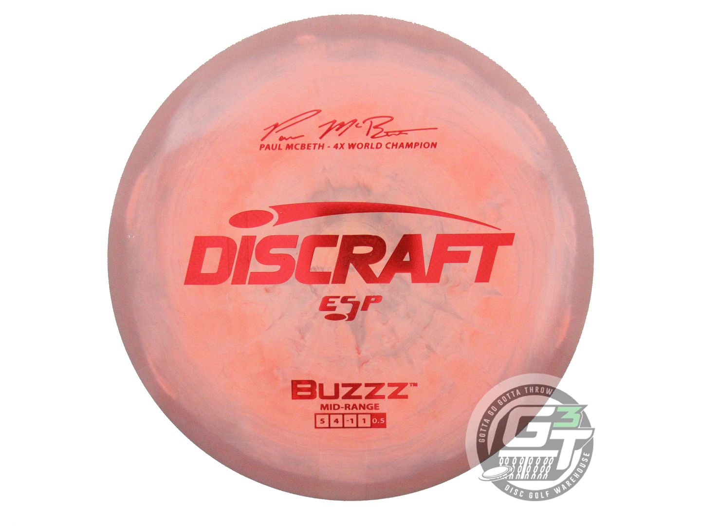 USED Discraft [McBETH] ESP Buzzz 175g Dusty Pink Red Weave Foil Midrange Disc