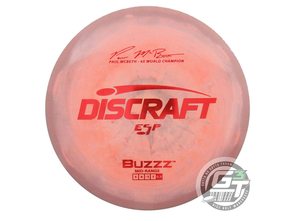 USED Discraft [McBETH] ESP Buzzz 175g Dusty Pink Red Weave Foil Midrange Disc