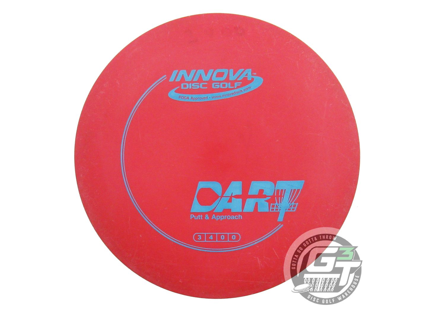 USED Innova DX Dart 172g Red Teal Stamp Putter Golf Disc