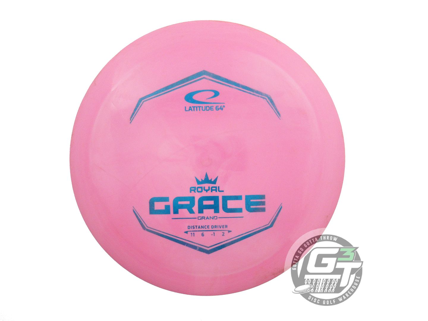USED Latitude 64 Royal Grand Grace 175g Pink Blue Foil Distance Driver Disc