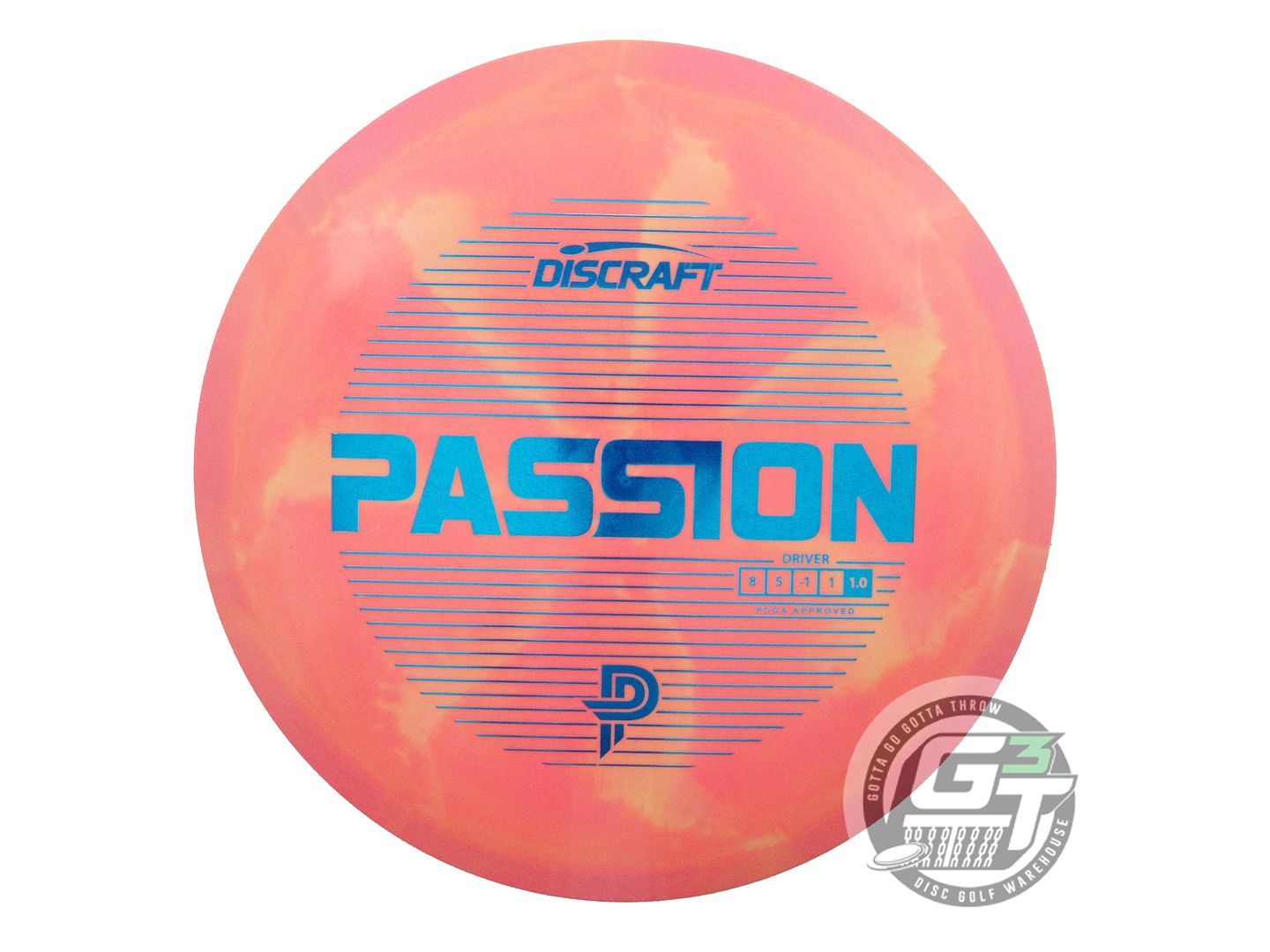 USED Discraft [PIERCE] ESP Passion 178g Pink-Orange Blue Foil Driver Golf Disc