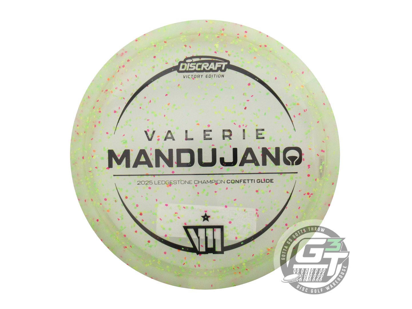 Discraft Limited Edition Victory Edition 2025 Ledgestone Open Champion Valerie Mandujano Confetti Elite Z Glide Fairway Driver Golf Disc (Individually Listed)