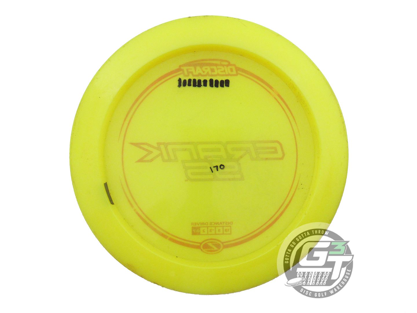 USED Discraft Z Crank SS 170g Yellow Magenta Shatter Foil Distance Driver Disc