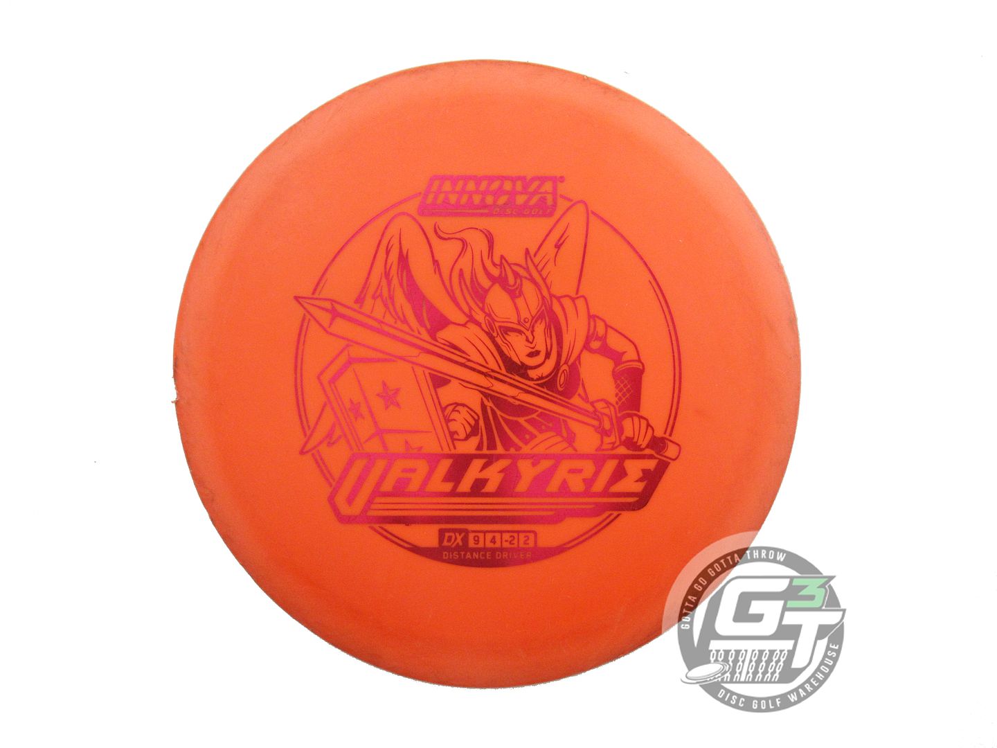 USED Innova DX Valkyrie 170g Orange Red Foil Distance Driver Golf Disc