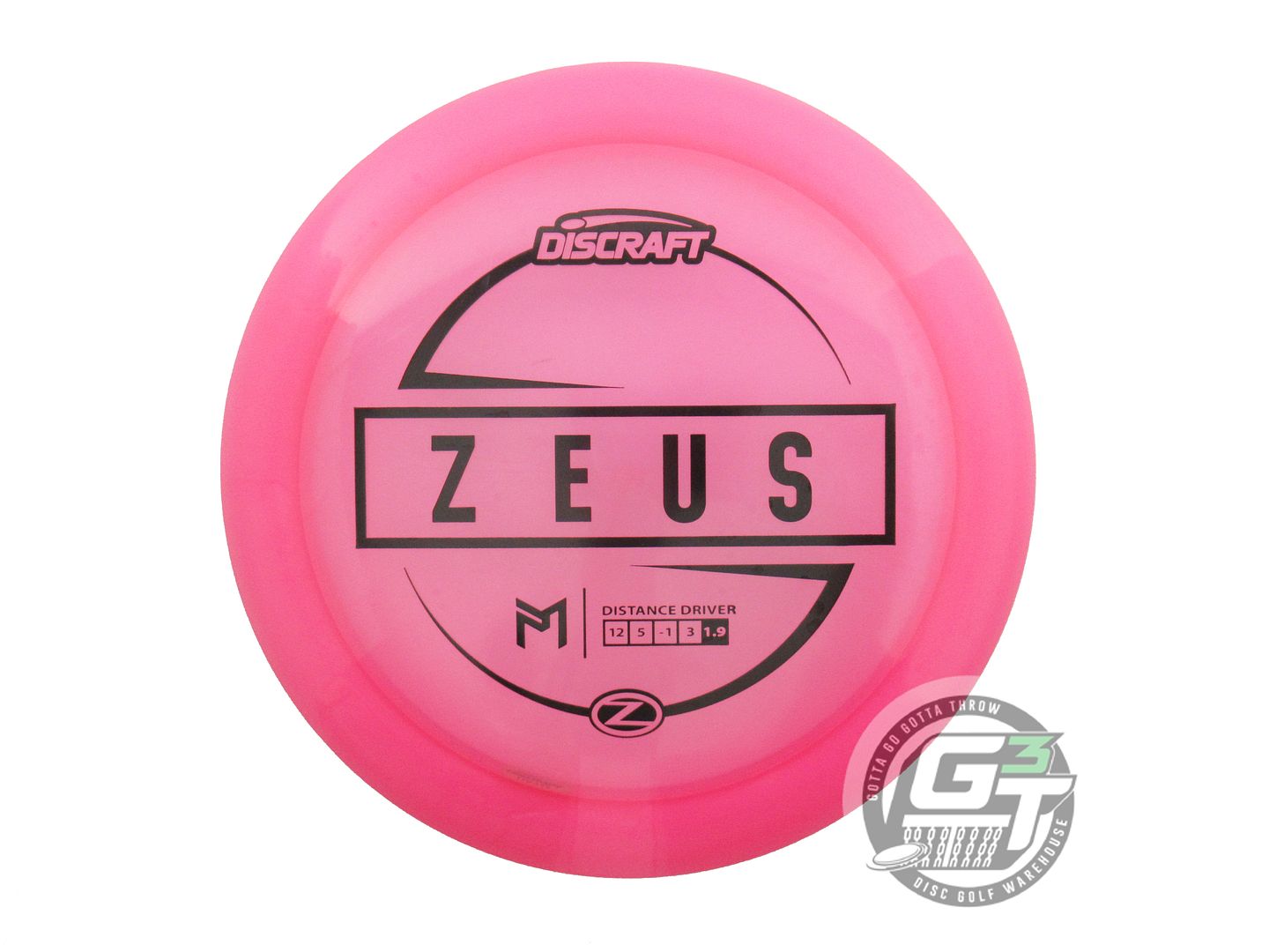 NOS Discraft [McBETH] Z Zeus 173g Pink Black Stamp Driver Golf Disc