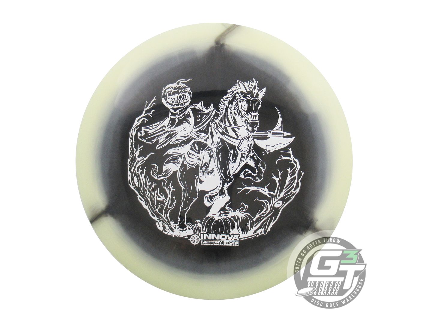 NOS Innova HALLOWEEN Halo Star Wraith 176g Cream-Black Distance Driver Golf Disc