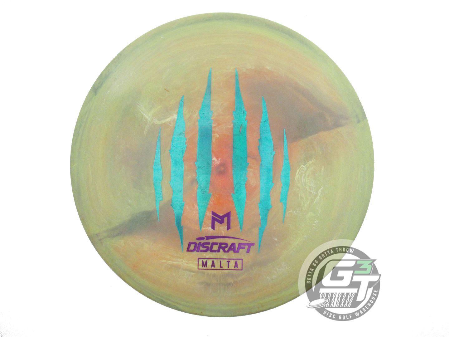 USED Discraft [McBETH] 6X CLAW ESP Malta 176g Olive-Orange Teal Midrange Disc