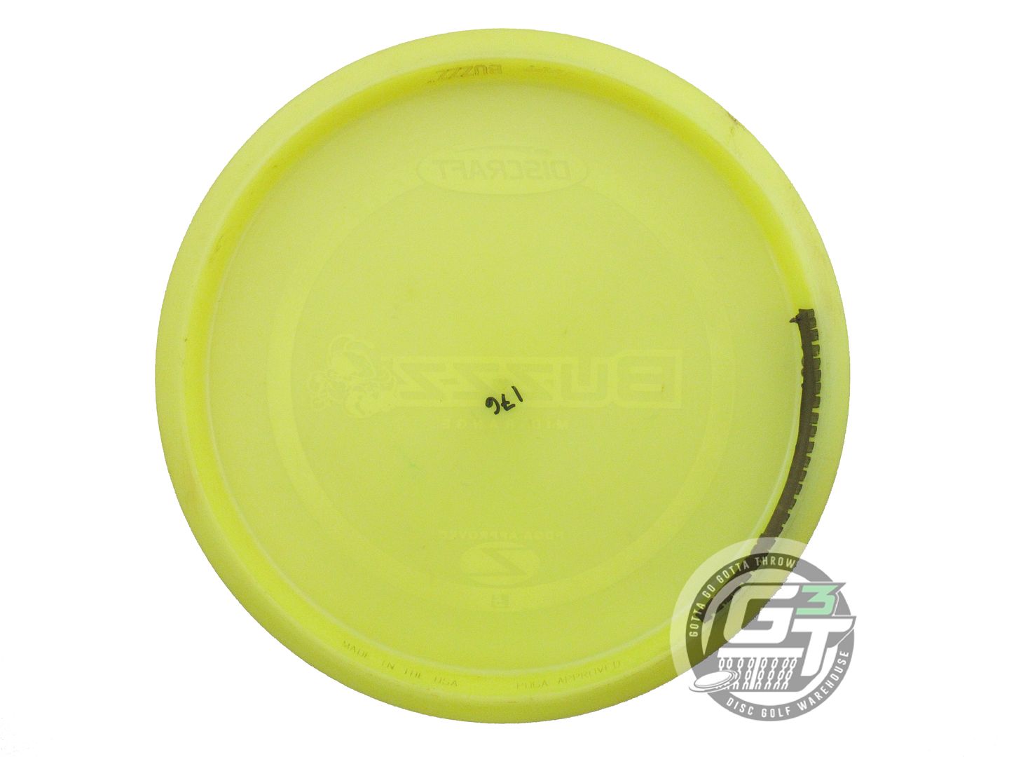 USED Discraft Z Buzzz 176g Yellow White Stamp PFN Midrange Golf Disc