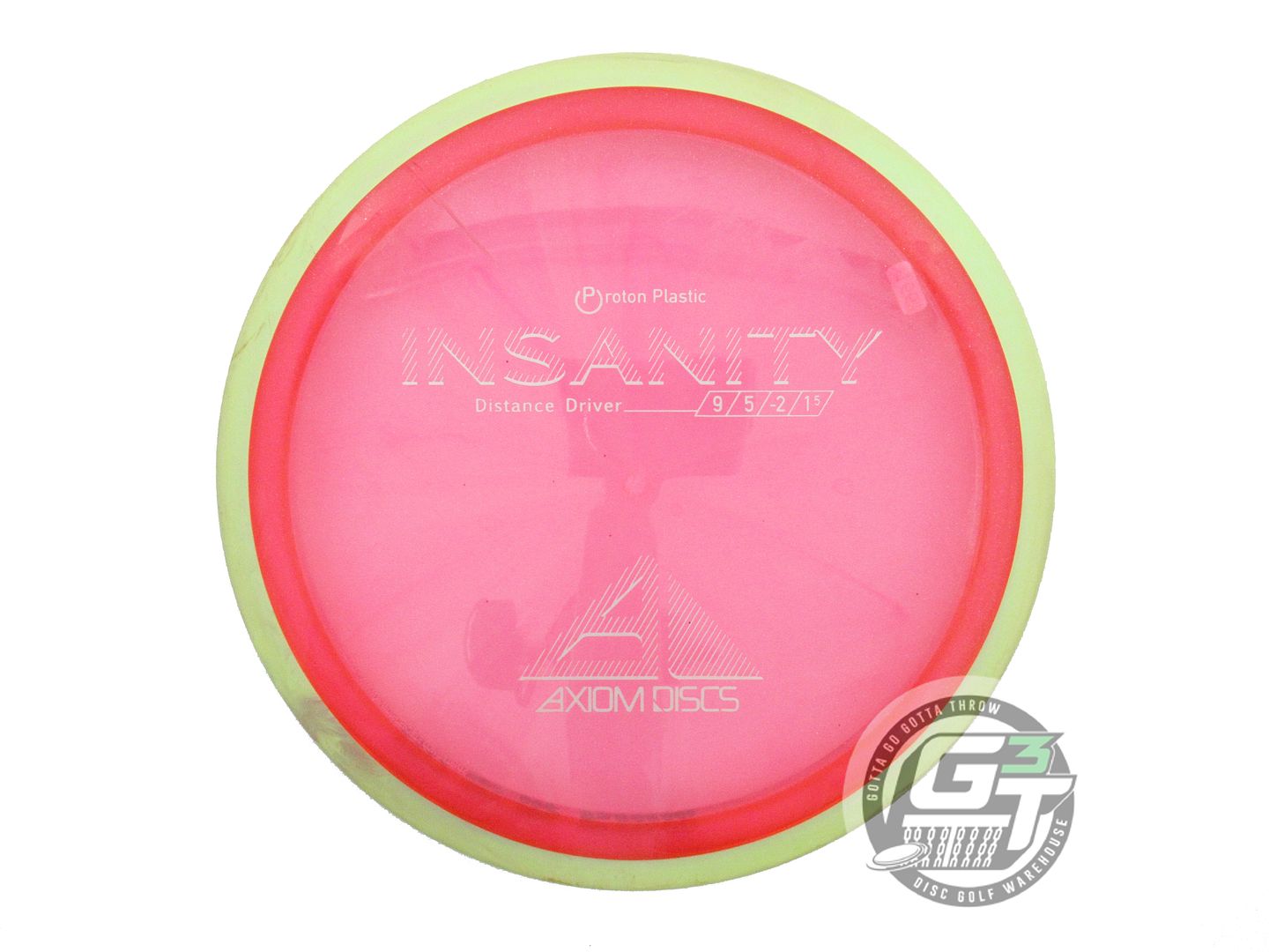 USED Axiom Discs Proton Insanity 166g Pink Yellow Rim Distance Driver Golf Disc