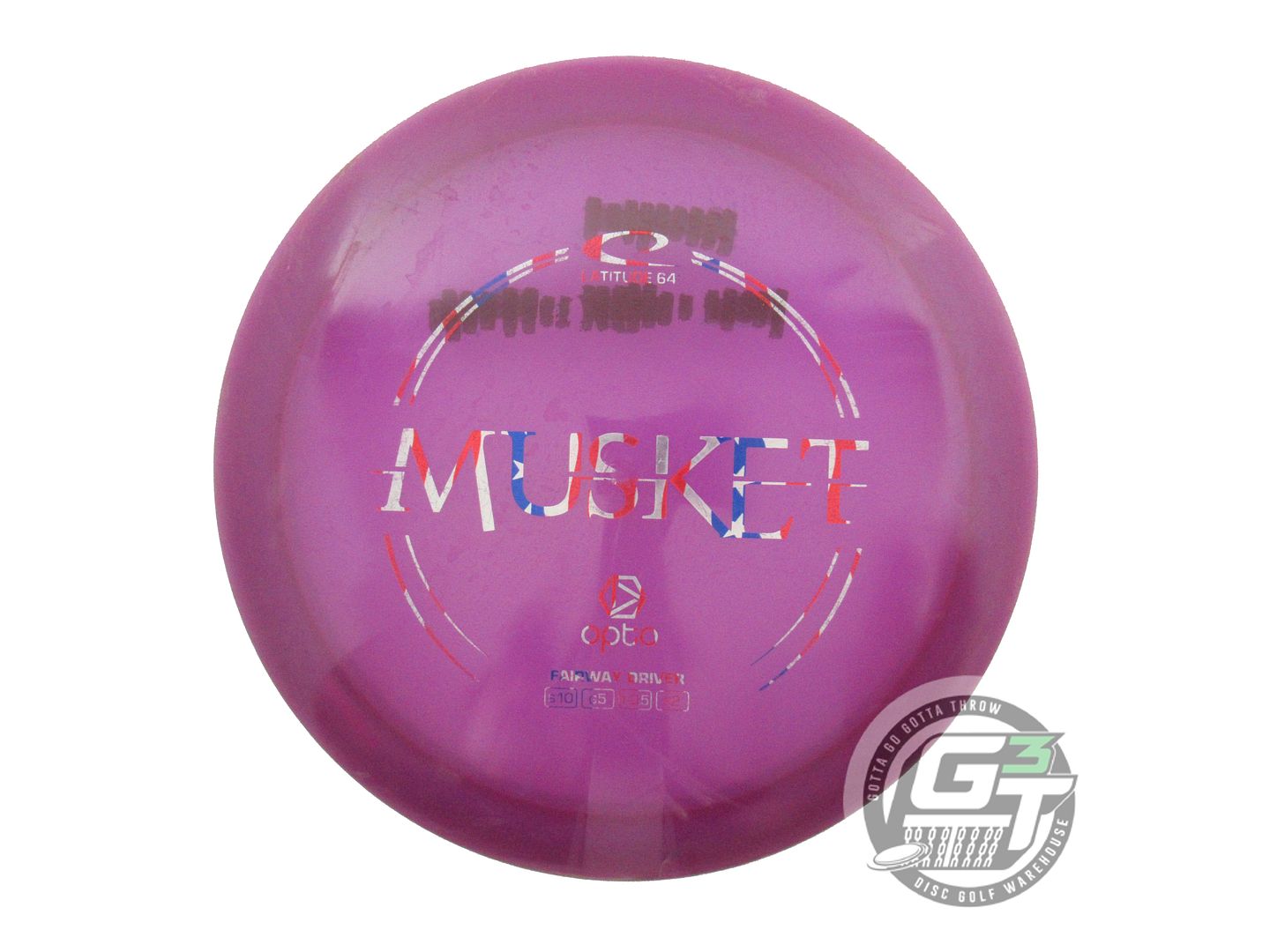 USED Latitude 64 Opto Musket 174g Purple Flag Foil Fairway Driver Golf Disc