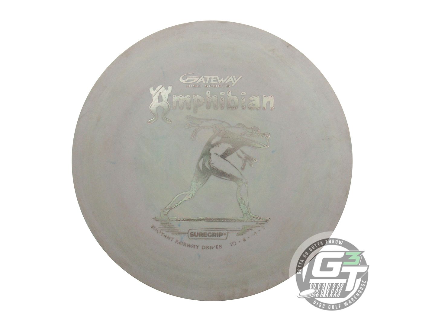 USED Gateway SureGrip Amphibian 174g Gray-Olive Gray Foil Fairway Driver Disc