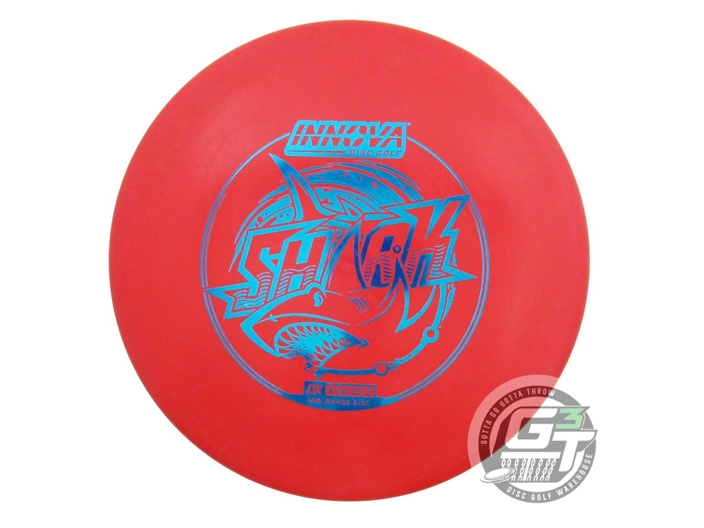 USED Innova DX Shark 147g Red Blue Foil Midrange Golf Disc