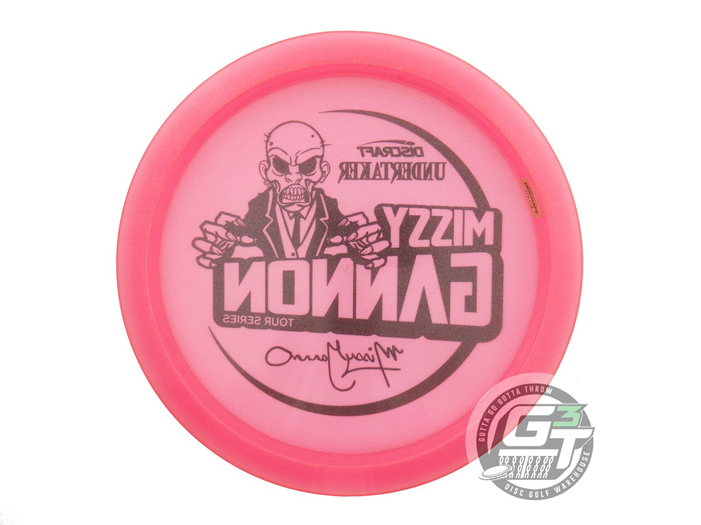 NOS Discraft [GANNON] Metallic Z Undertaker 174g Pink Black Stamp Driver Disc