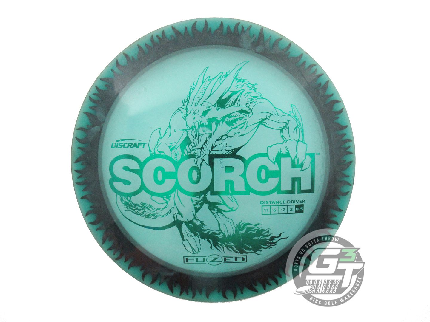 USED Discraft FuZed Flame Scorch 174g Seafoam Green Foil Distance Driver Disc