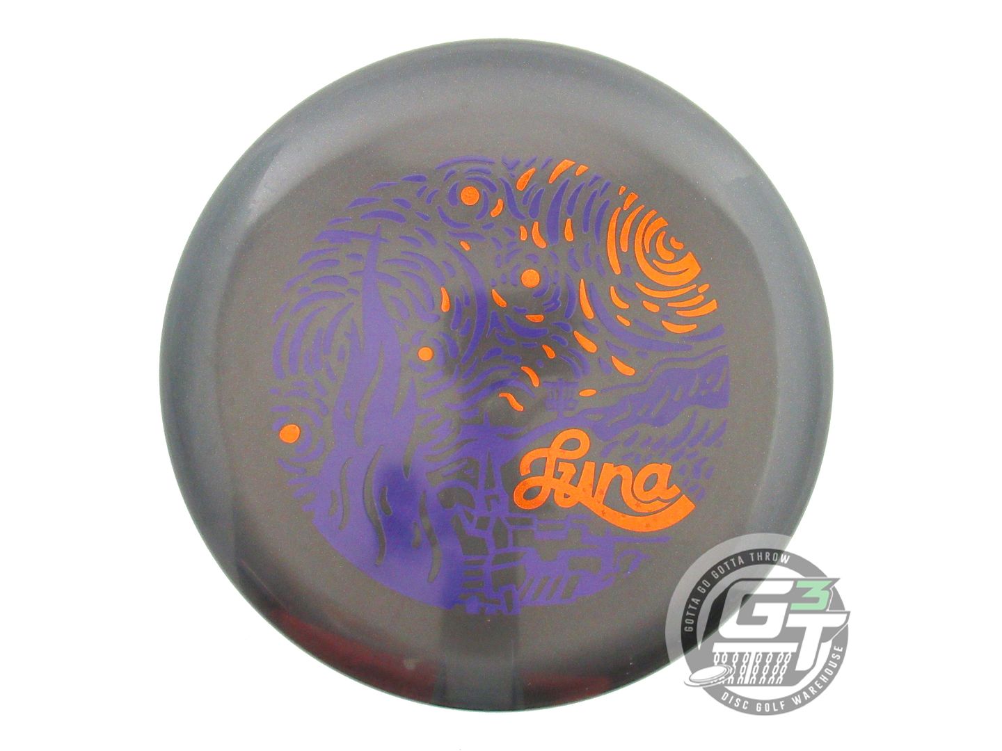 USED Discraft STARRY NIGHT Midnight Z Luna 173g Purple Stamp Putter Golf Disc