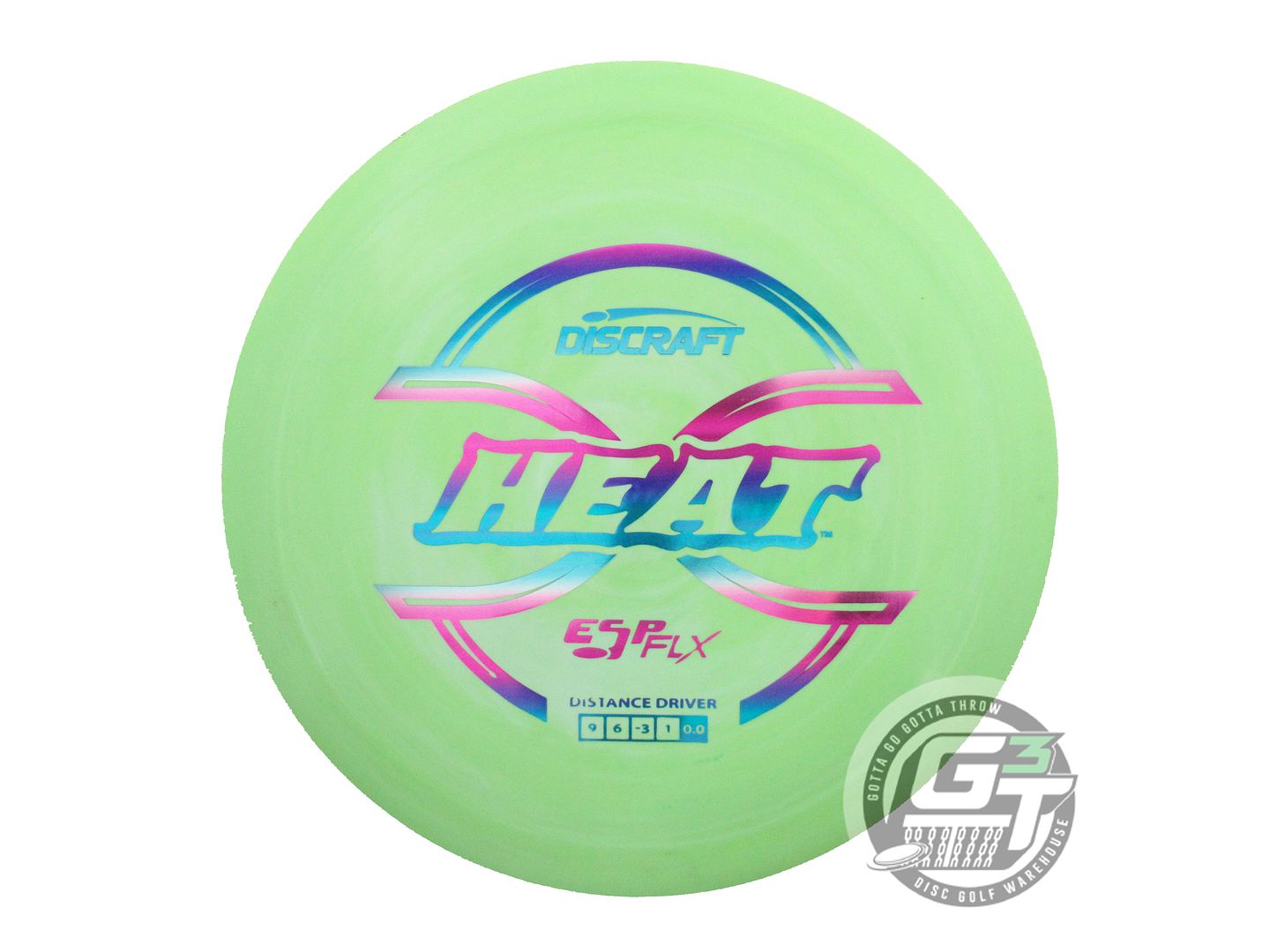 USED Discraft ESP FLX Heat 175g Olive Miami Foil Distance Driver Golf Disc