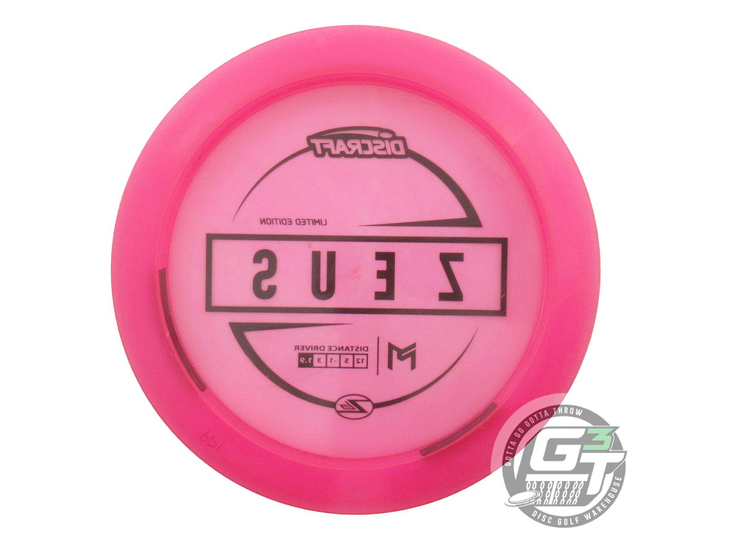 USED Discraft [McBETH] Z Lite Zeus 159g Pink Black Stamp Driver Golf Disc