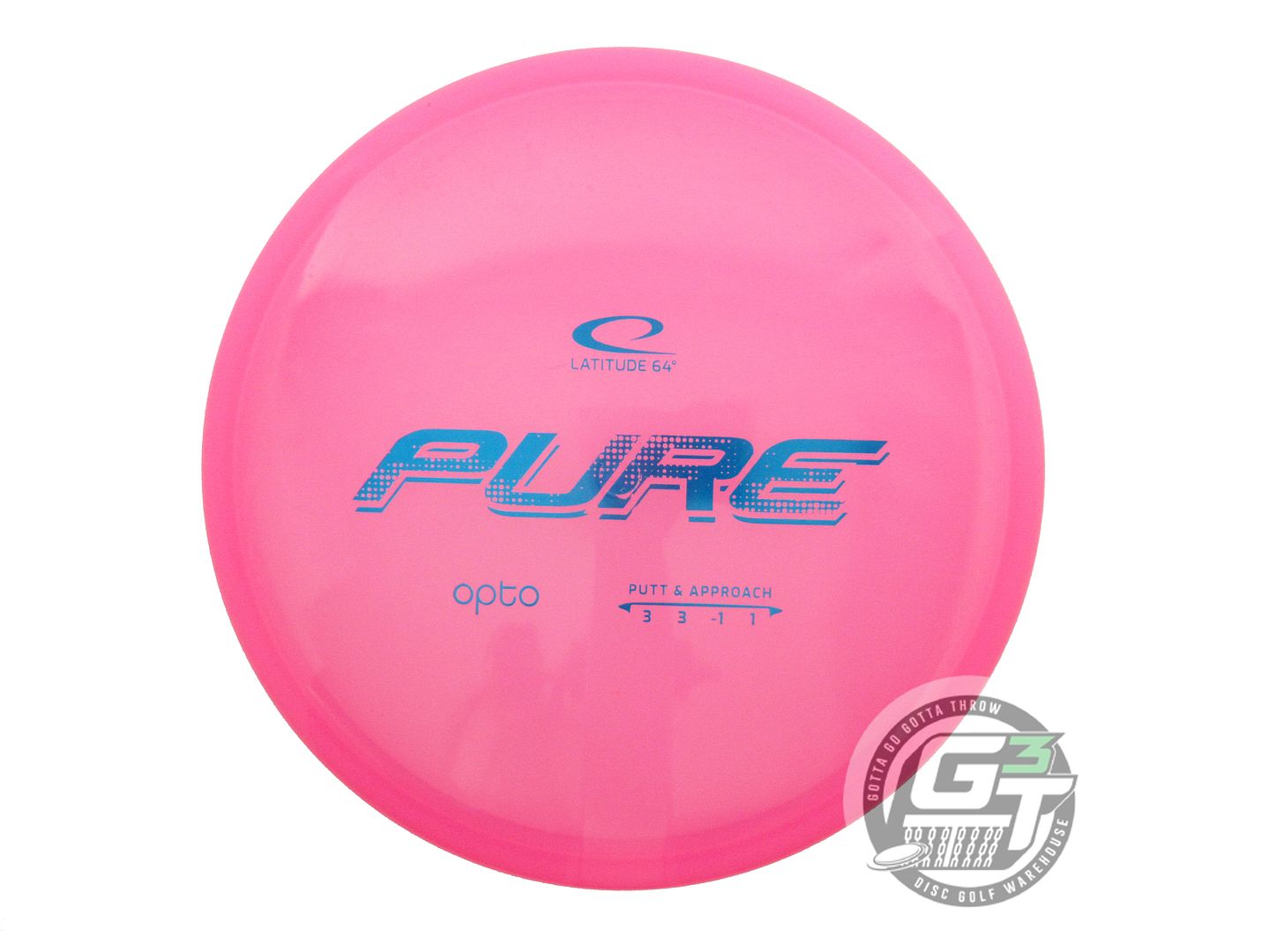 NOS Latitude 64 Opto Pure 173g Pink Blue Foil Putter Golf Disc