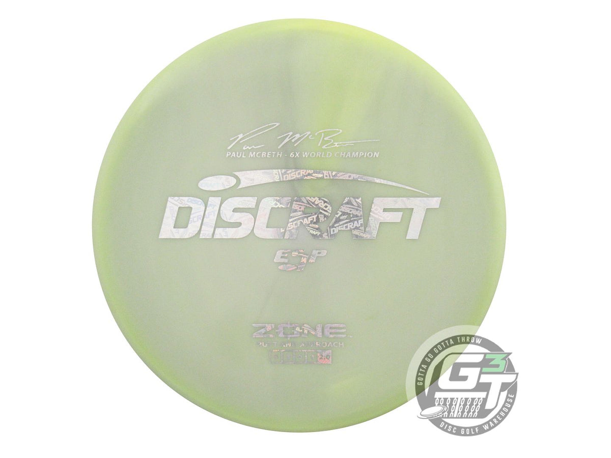 USED Discraft [McBETH] ESP Zone 171g Lime Holo Logo Foil Putter Golf Disc