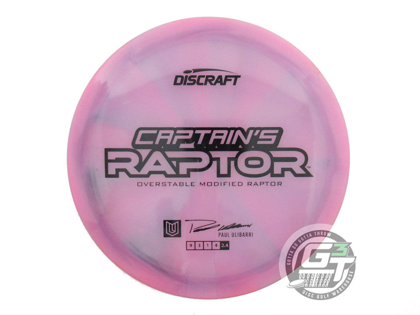 USED Discraft [CAPTAIN'S] Z Raptor 174g Pink-Lilac Driver Golf Disc