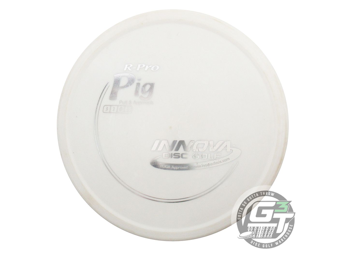 USED Innova R-Pro Pig 175g White Silver Foil A Putter Golf Disc
