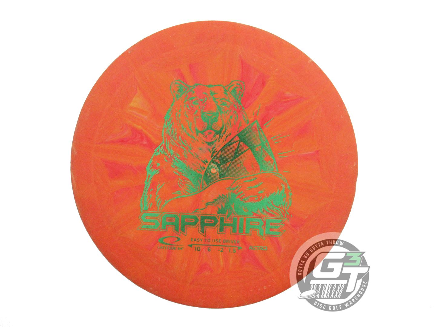 USED Latitude 64 Retro Burst Sapphire 162g Orange Green Foil Driver Disc