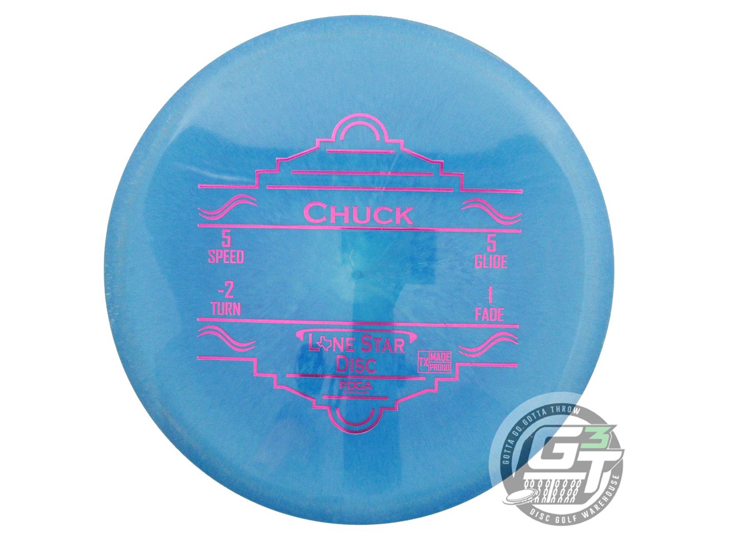 USED Lone Star Alpha Chuck 164g Blue Magenta Foil Midrange Golf Disc