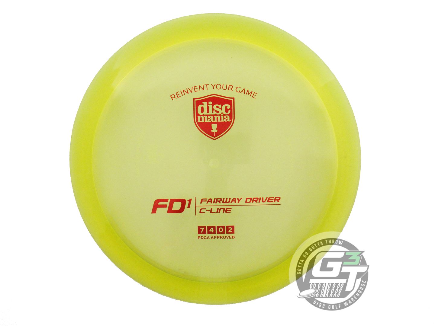 NOS DiscMania C-Line FD1 175g Yellow Red Foil Fairway Driver Golf Disc
