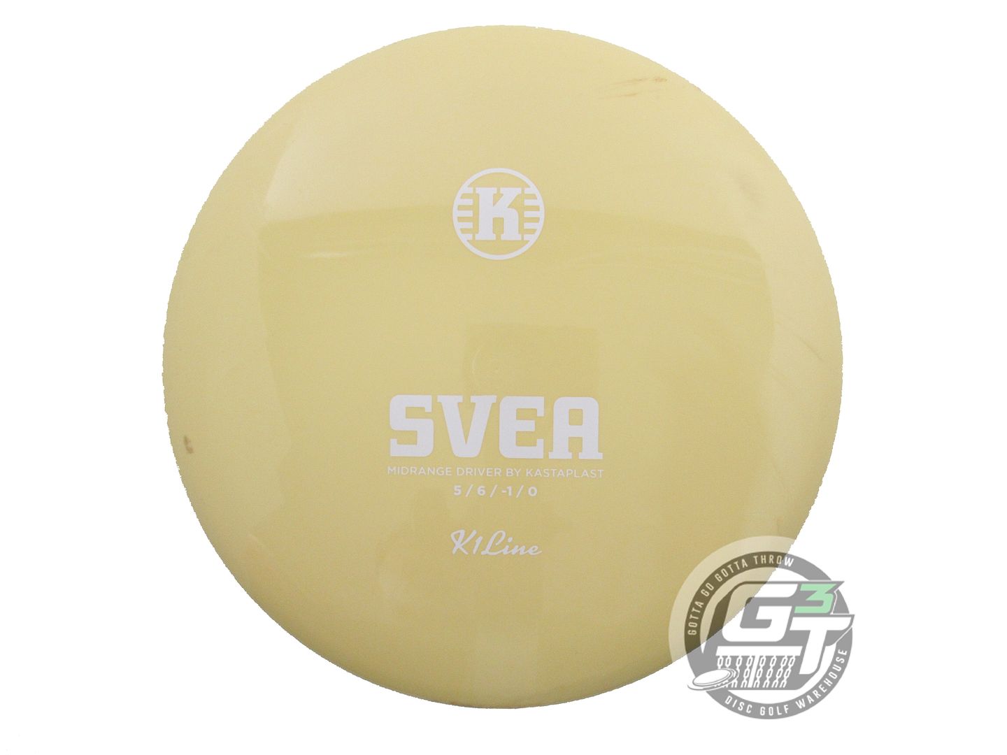 USED Kastaplast K1 Svea 178g Yellow White Stamp Midrange Golf Disc