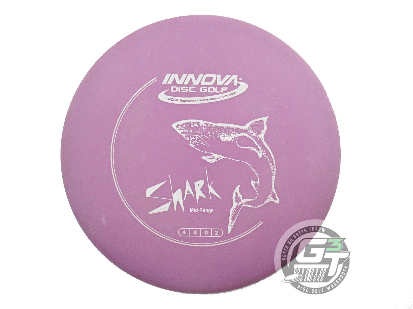 USED Innova DX Shark 150g Lilac White Stamp Midrange Golf Disc