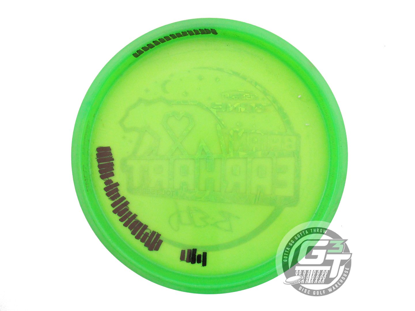USED Discraft [EARHART] Metallic Z Zone 175g Green Gold Shatter Putter Golf Disc