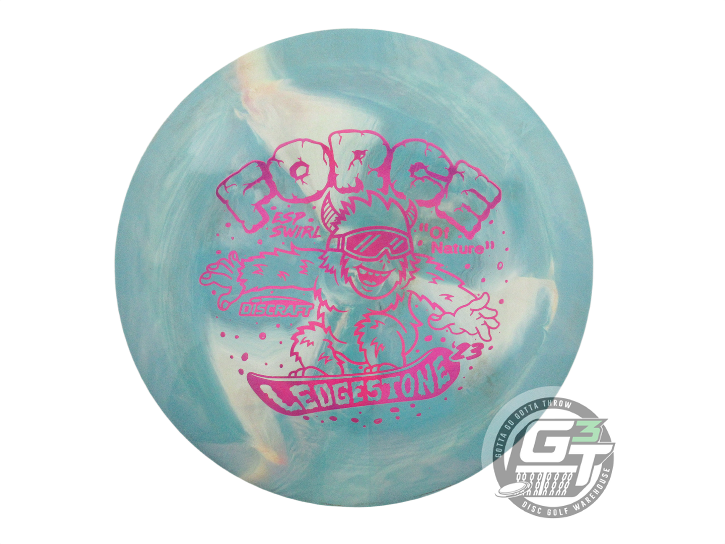 USED Discraft [LEDGESTONE] ESP Force 174g Teal-Peach Distance Driver Golf Disc