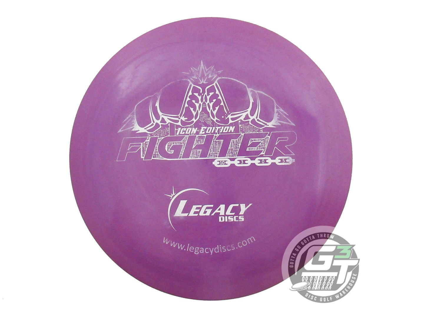 USED Legacy Discs Icon Fighter 173g Purple White Stamp Distance Driver Golf Disc