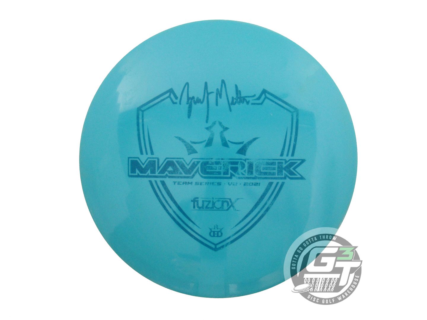 USED Dynamic Discs [MELTON] Fuzion-X Maverick 174g Teal Blue Stamp Driver Disc