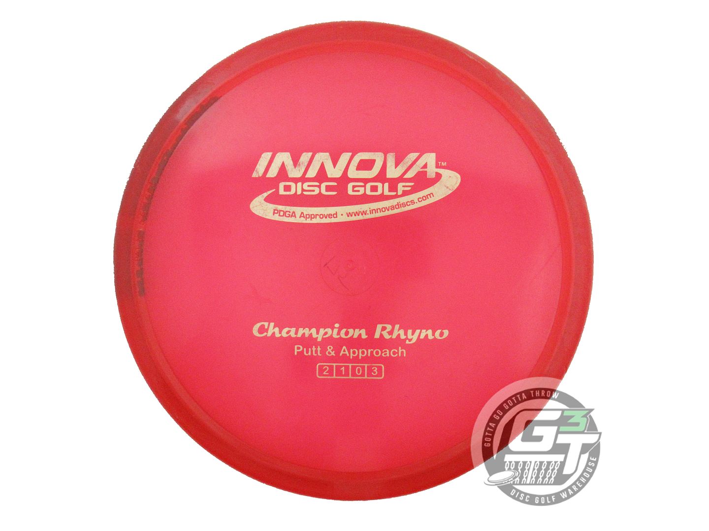 USED Innova Champion Rhyno 175g Red Gold Foil Putter Golf Disc