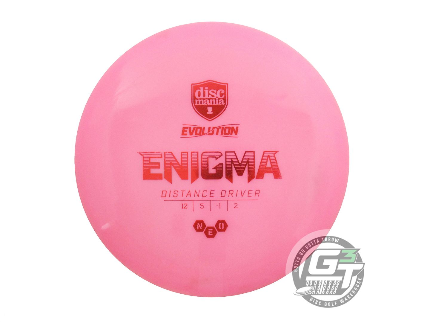 USED DiscMania Neo Enigma 171g Pink Red Foil Distance Driver Golf Disc
