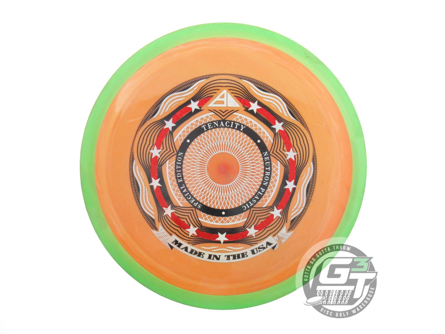 USED Axiom Discs [SE] Neutron Tenacity 172g Orange Lime Rim Distance Driver Disc
