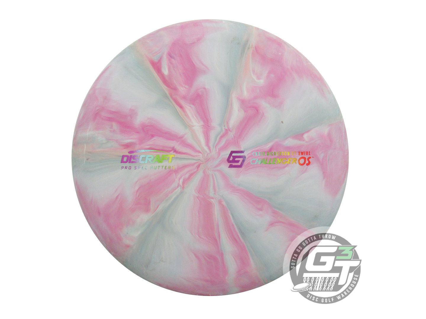 USED Discraft [DICKERSON] Crazy Tuff Challenger OS 174g Pink-Seafoam Putter Disc