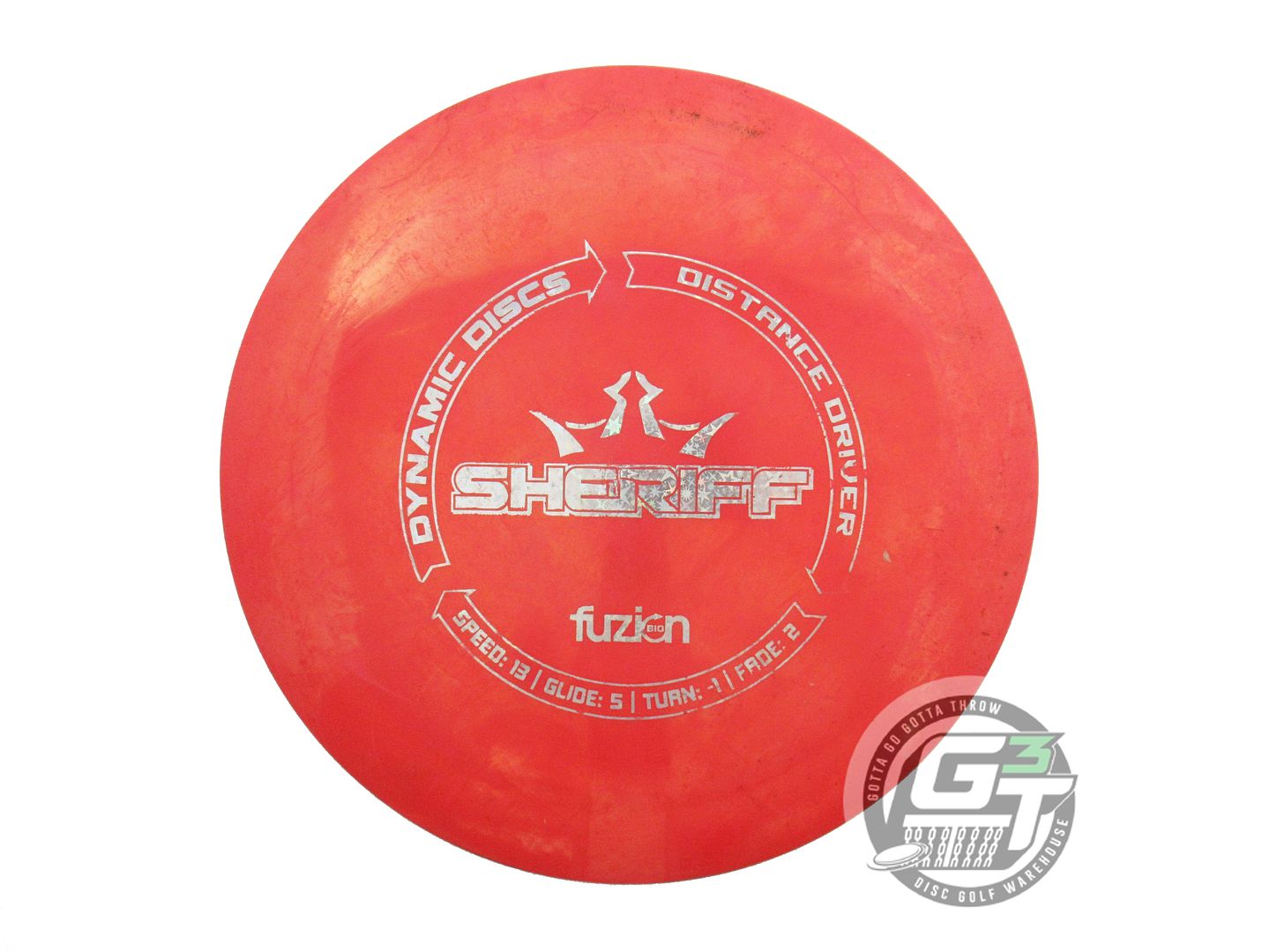 USED Dynamic Discs BioFuzion Sheriff 174g Red Holo Star Foil Driver Golf Disc