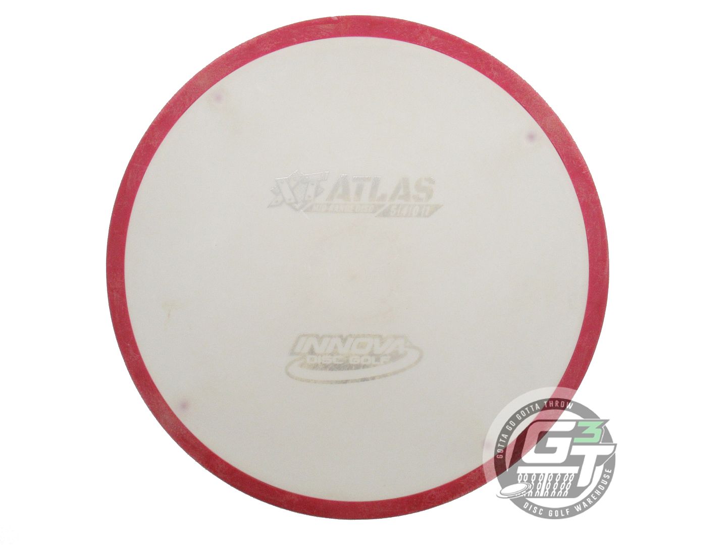 USED Innova XT Atlas 158g White Silver Foil Red Rim Midrange Golf Disc