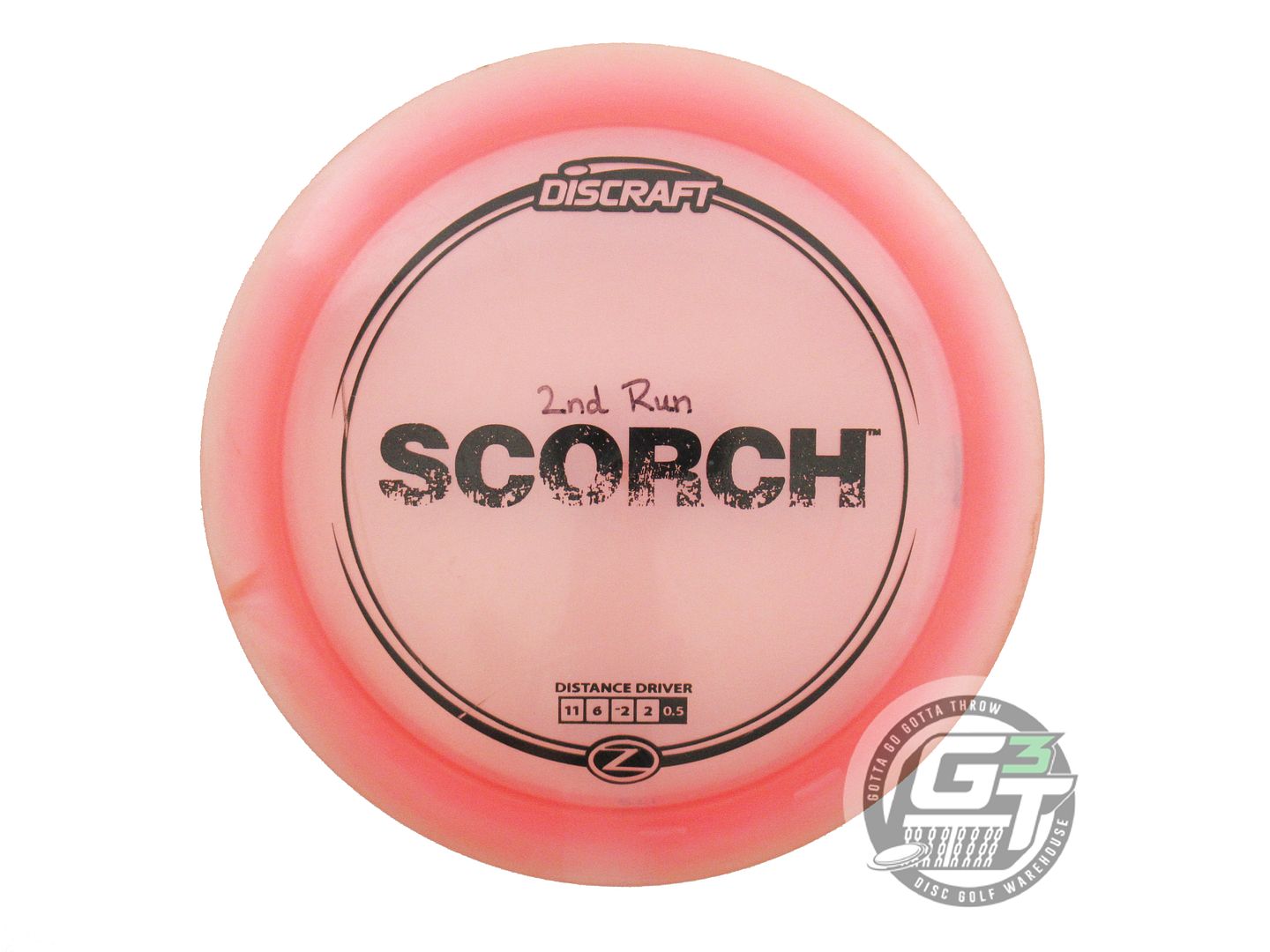 USED Discraft Z Scorch 173g Pink Black Stamp Distance Driver Golf Disc