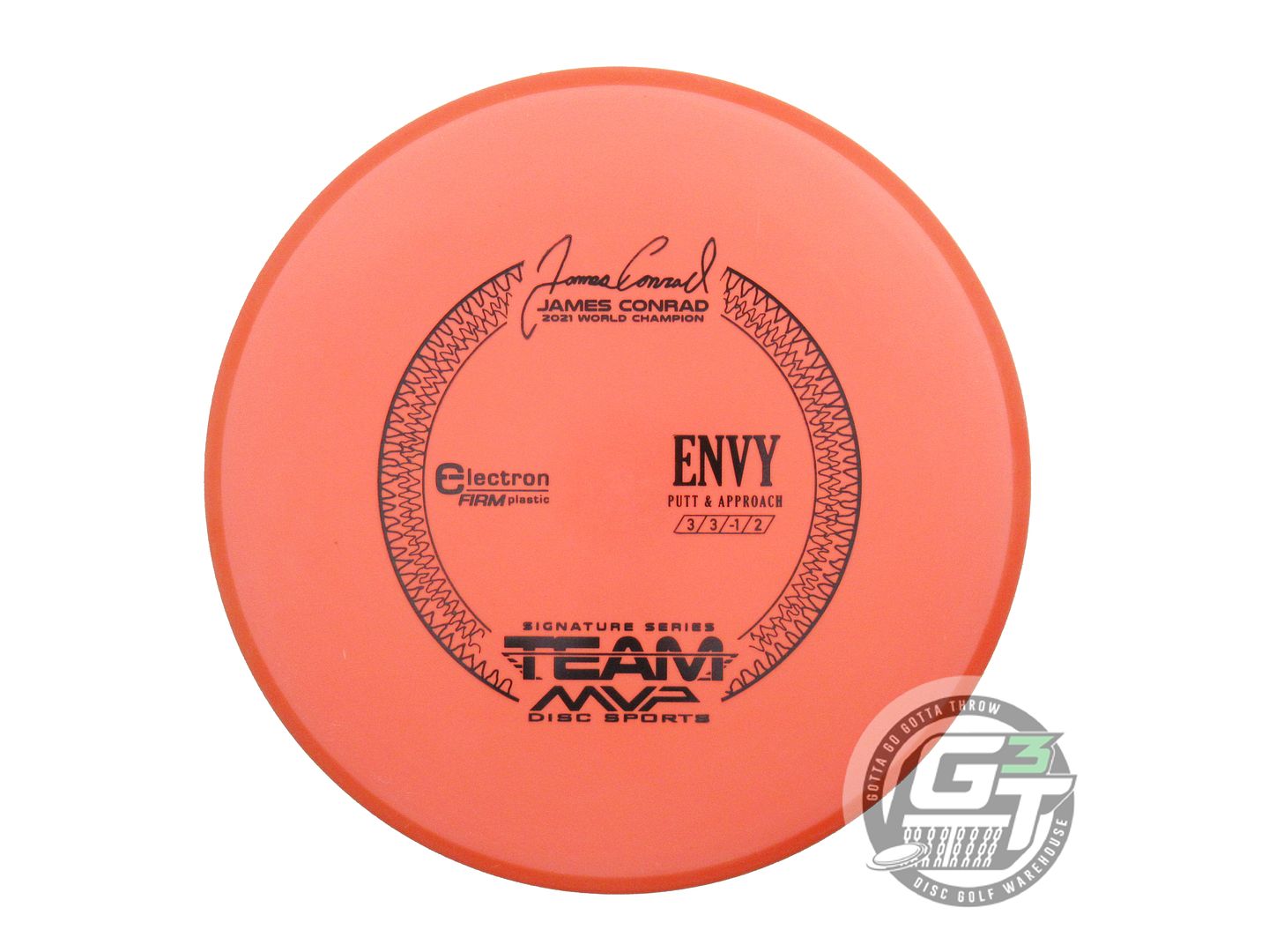 NOS Axiom Discs [CONRAD] Electron Firm Envy 174g Peach Orange Rim Putter Disc