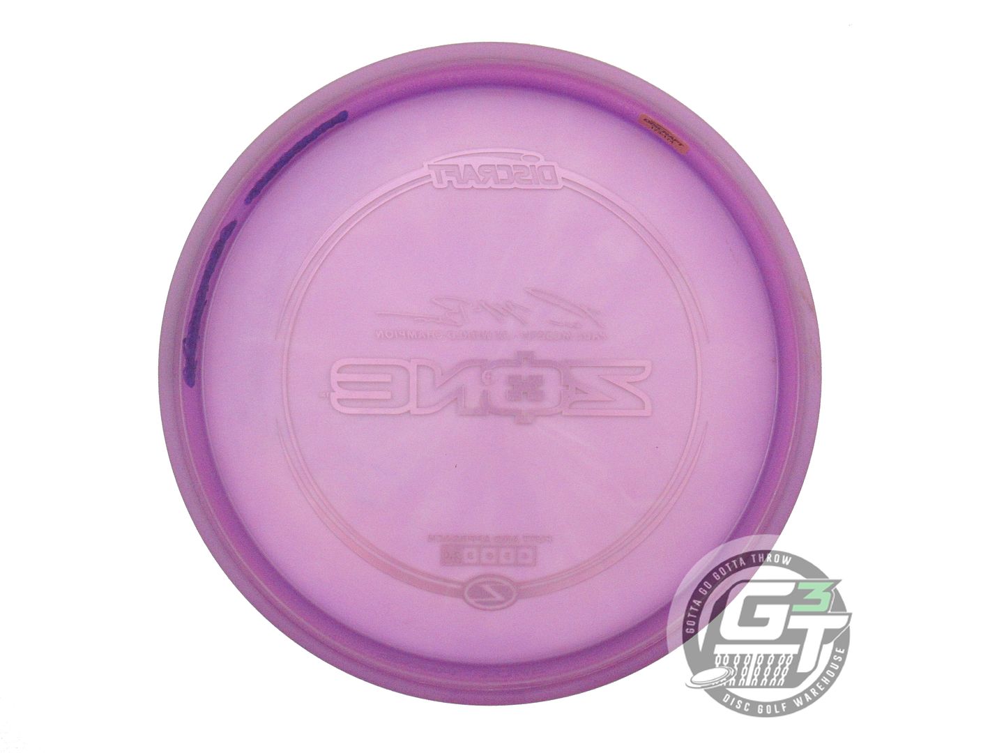 USED Discraft Z Zone 175g Purple Lime Foil Putter Golf Disc
