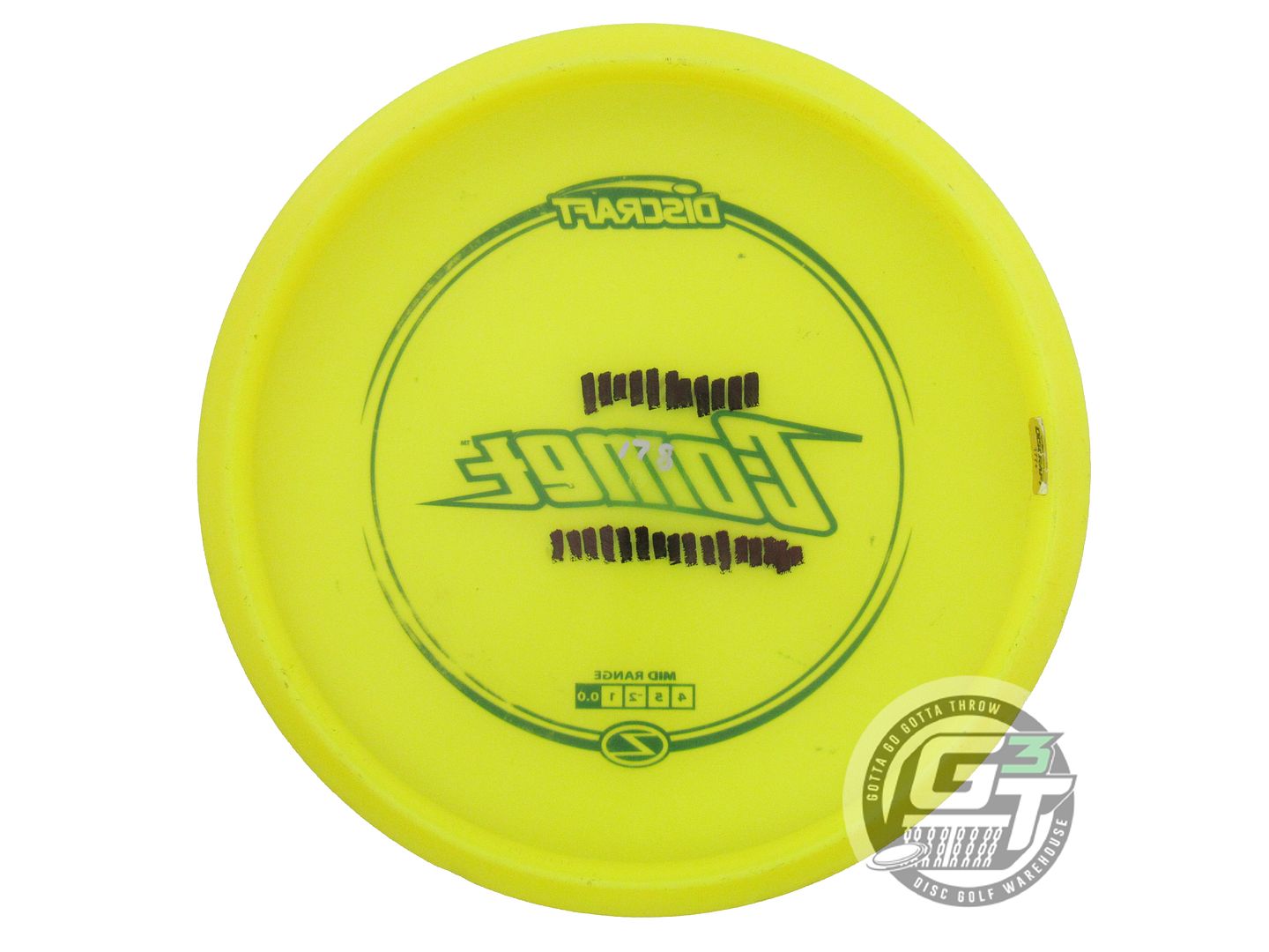 USED Discraft Z Comet 177g Yellow Black Stamp Midrange Golf Disc